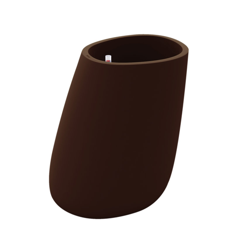 Stone Resin Pot Planter, 39.25" H x 33.75" W x 25.75" D, Bronze
