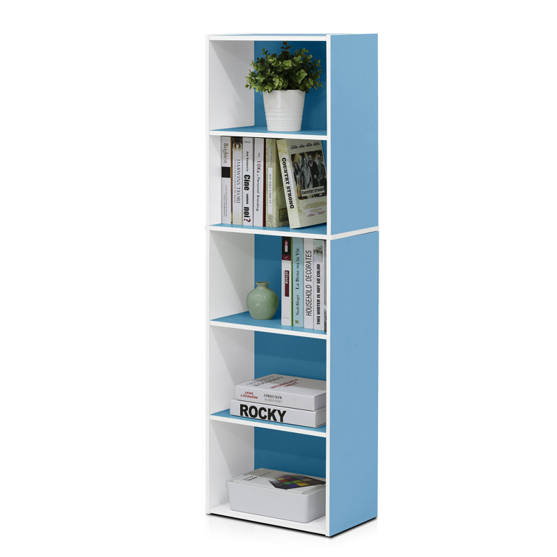 Bibliothèque standard Cannice, Vert/blanc, (5 tablettes) H 52,1 po x l 15,8 po x P 9,4 po