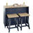 Allycia 45.5'' W Solid and Manufactured Wood Kitchen Island with Butcher Block Top-1757882320