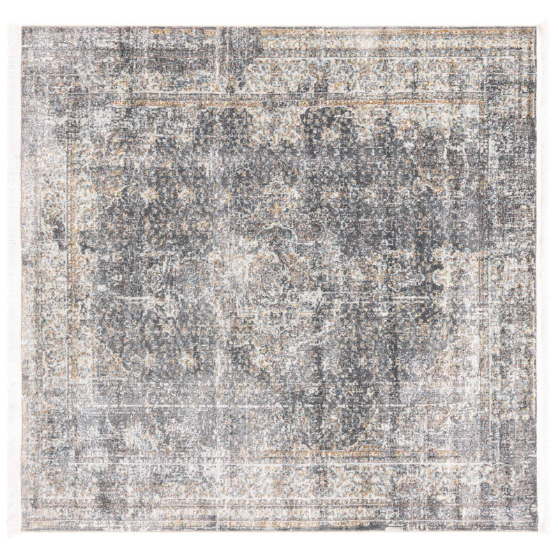 Abstract Indoor Rug, Square 6'
