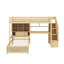 Lit mezzanine simple au-dessus de simple avec bureau intégré et escalier-1264298570