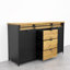 Lillehammer Solid Wood Steel 150 cm W Chest of 3 Drawers