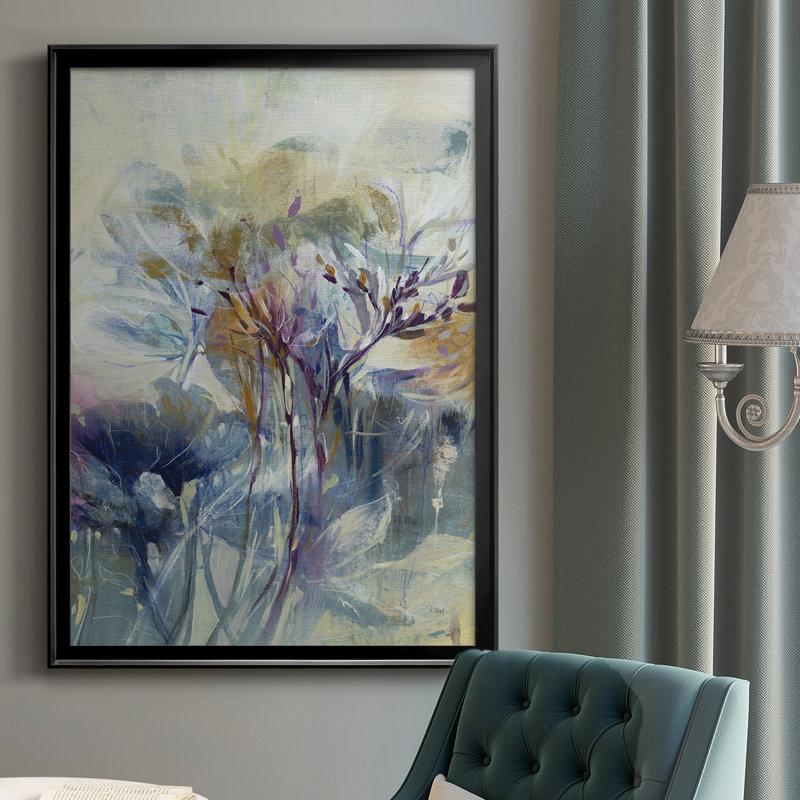 " Meadow Saffron II ", Black, 30.5" H x 22.5" W x 1.25" D