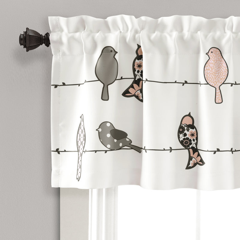 Rowley Birds Tailored Window Valance, Blush