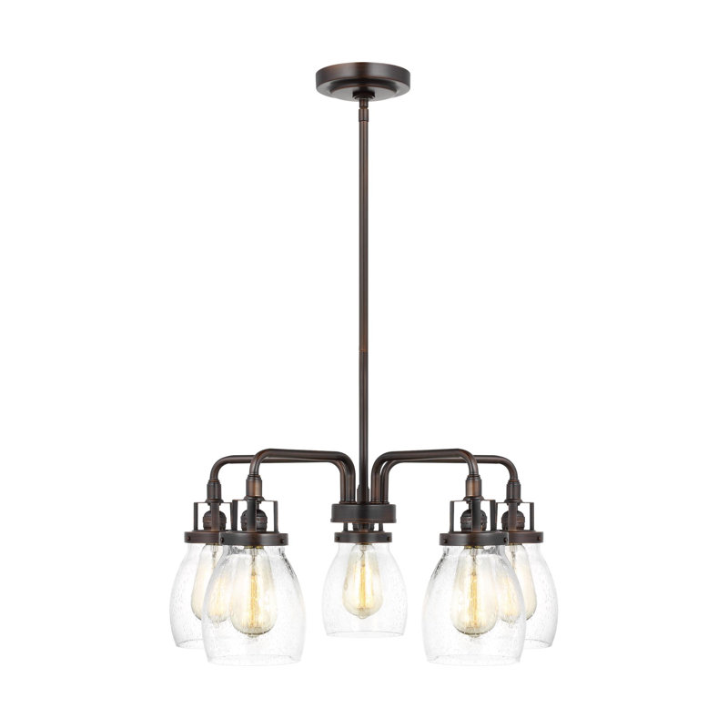 Lustre à cinq lumières Belton de Génération Éclairage , Bronze