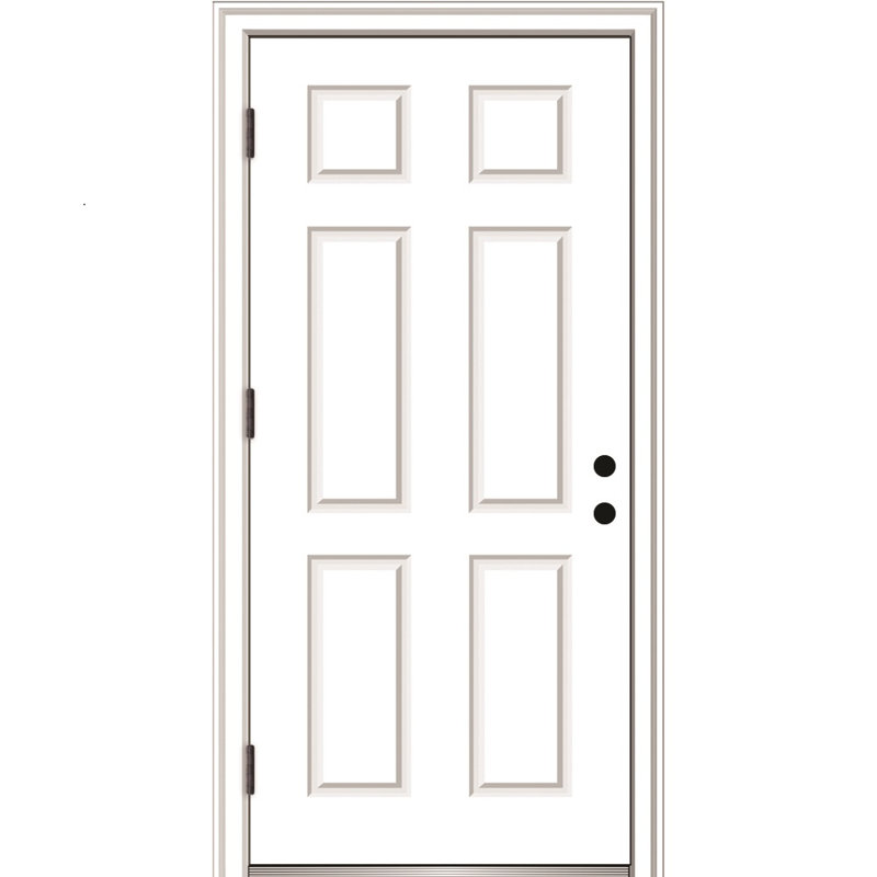 Porte d'entrée prémontée Classic Smooth, H 80 po x l 30 po x P 1,75 po, Côté droit / vers l'extérieur, 4,56 po