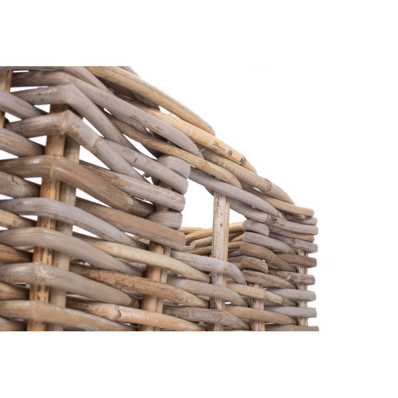 Rattan Shallow Storage Basket, 17 x 46 x 35