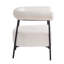 Fauteuil d'appoint courbé avec structure en métal Modern Boucle