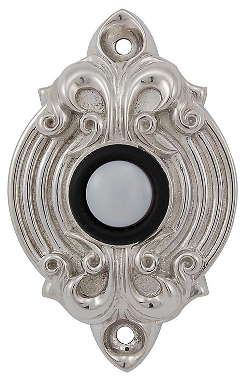 Sforza Push Button Doorbell, Polished Nickel