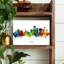Colorful Essen Germany Skyline Abstract Contemporary Architecture City Wall Art Print by Michael Tompsett - 1 Piece Wrapped Canvas Wall Art-2014231142