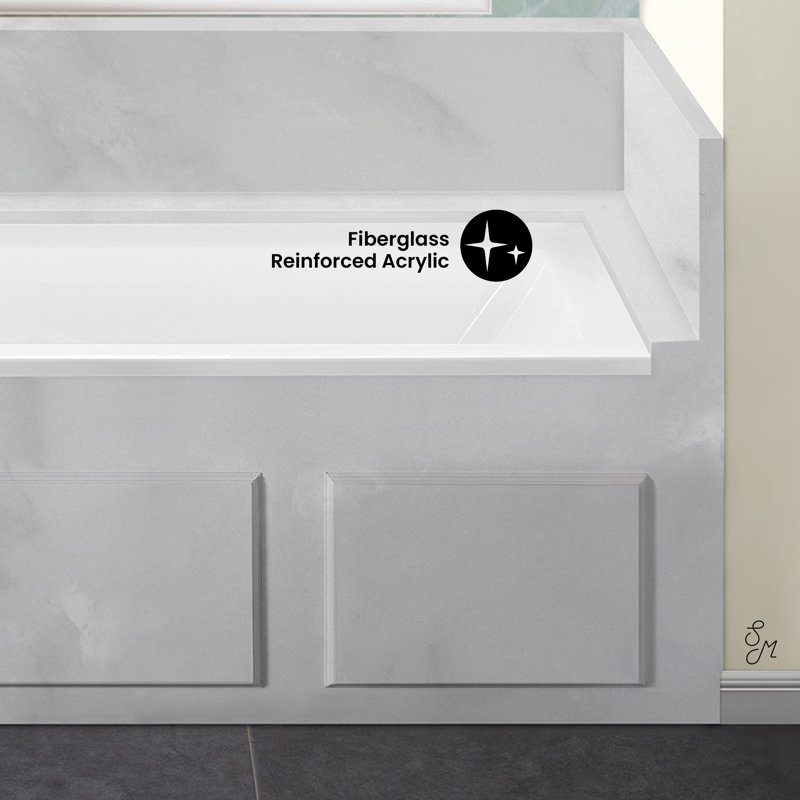 Voltaire 60" x 32" Left-Hand Drain Alcove Bathtub, Left