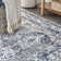 Lawton Modern Persian Vintage Medallion Light Gray/Navy Rug