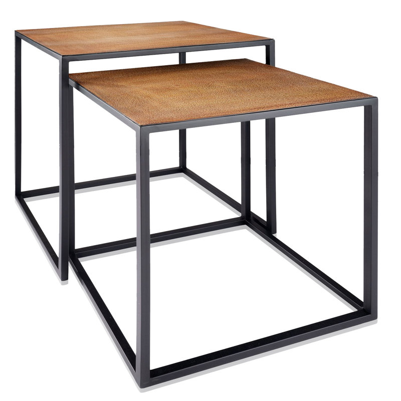 22" Black And Brown Resin End Table, Lion