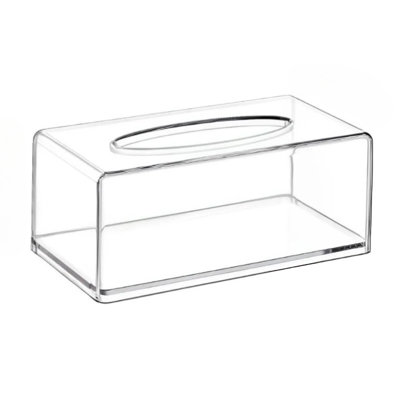 Ginza Maison Clear Tissue Box Cover - Tissue Holder, Box Covers Rectangular, Napkin Dispenser For Home, Office, Restaurant, Kitchen, Bathroom Facial Napkin Box Holders