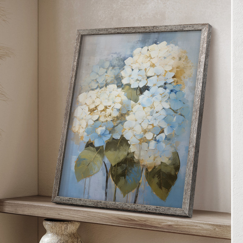 Reproduction encadrée FLORAL Series CIV - bois massif, H 21 po x l 17 po