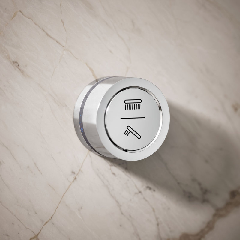 Interface de douche à double sortie DTV Mode ™ avec inverseur Eco-Mode, Sans dérivateur à mode écologique, Chrome poli