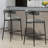 26'' Counter Height Bar Stools Teddy Fabric Cover Kitchen Island Counter Bar Stool With Black Powder Coating Base And Footrest-969296305