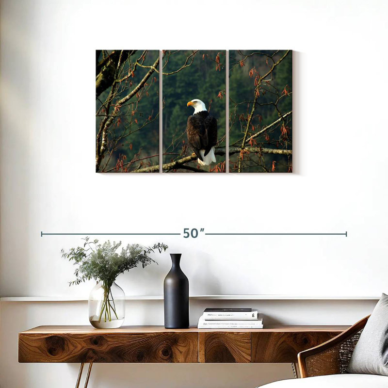 Brampt Perched Canadian Bald Eagle, 20" H x 33" W