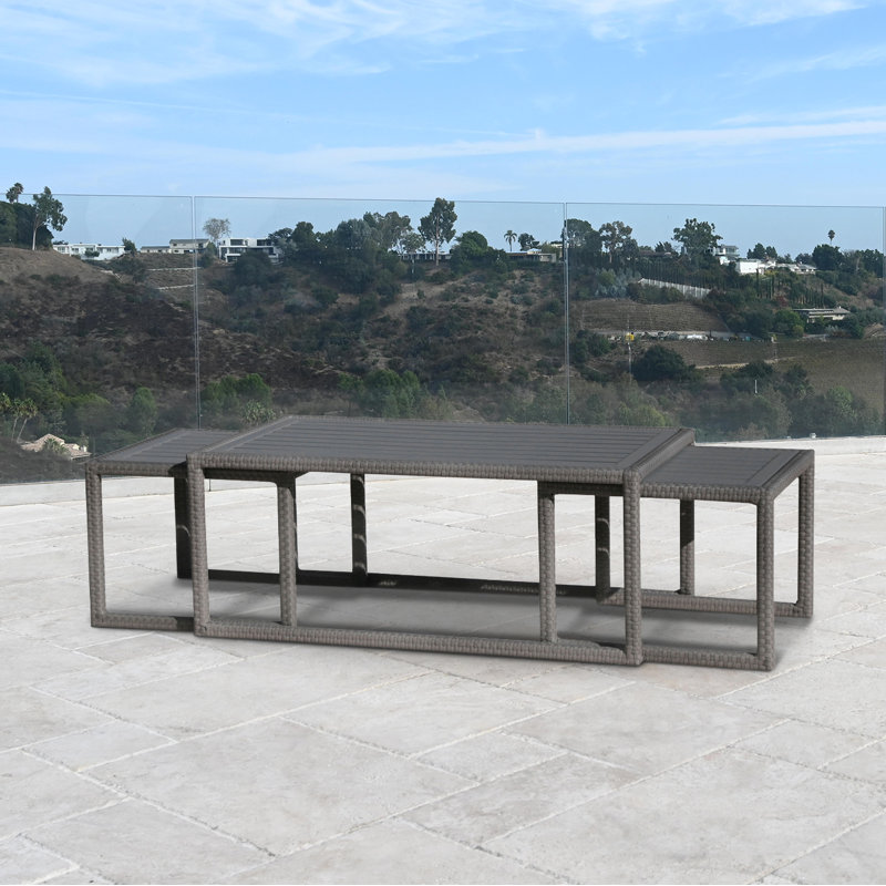 Monaco Set Of 3 Grey Nesting Tables