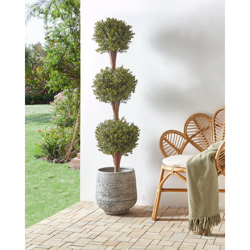 Faux Tree in Plastic / Acrylic Planter, 120cm H x 35cm W x 35cm D
