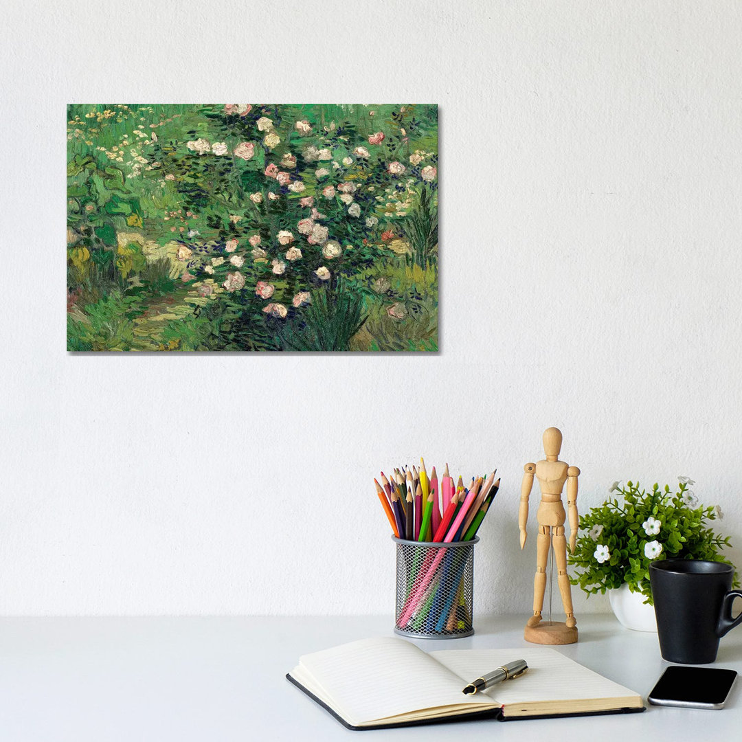Roses, 1889 by Vincent Van Gogh - No Frame Gallery-Wrapped Canvas Giclée on Canvas