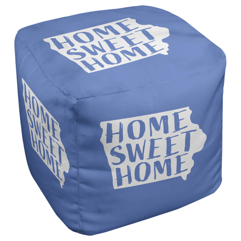 Repose-pieds à cubes iowa the home, Bleu