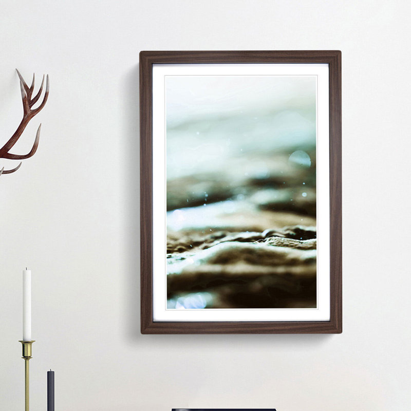 Magic of the Water in Abstract - Picture Frame Photograph Print, 48cm H x 36cm W x 2cm D, Walnut Framed