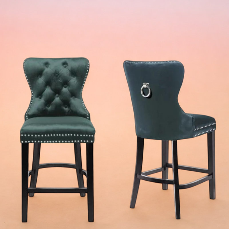 Tabouret de comptoir Lasheen, Vert