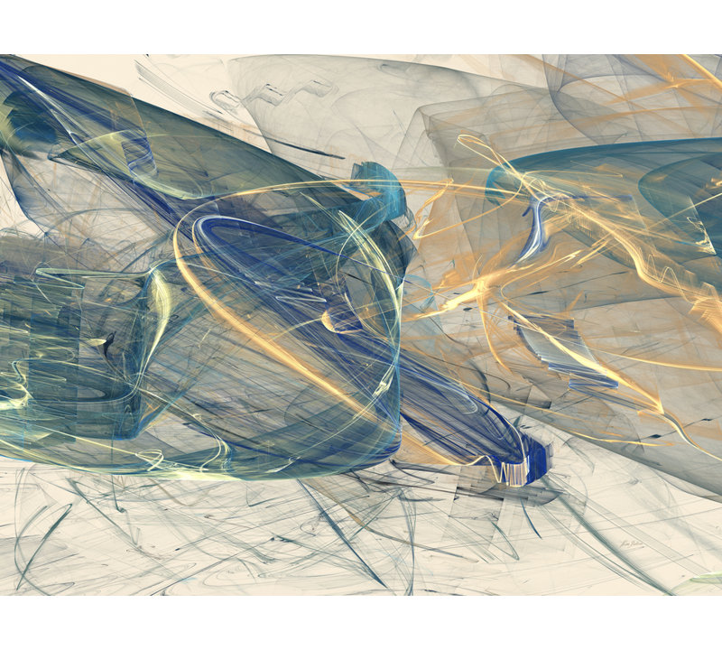 Bluish _ 28900 by Rica Belna, Wrapped Canvas, 18" H x 24" W