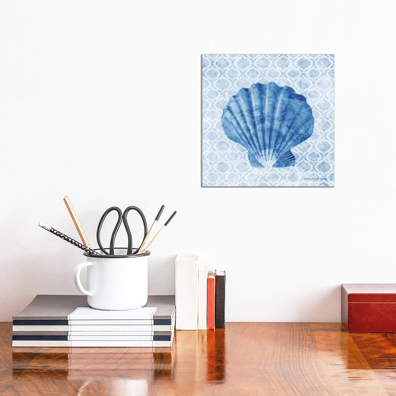 Seashell I by Bluebird Barn - Wrapped Canvas Painting, 30.48 cm H x 30.48 cm W