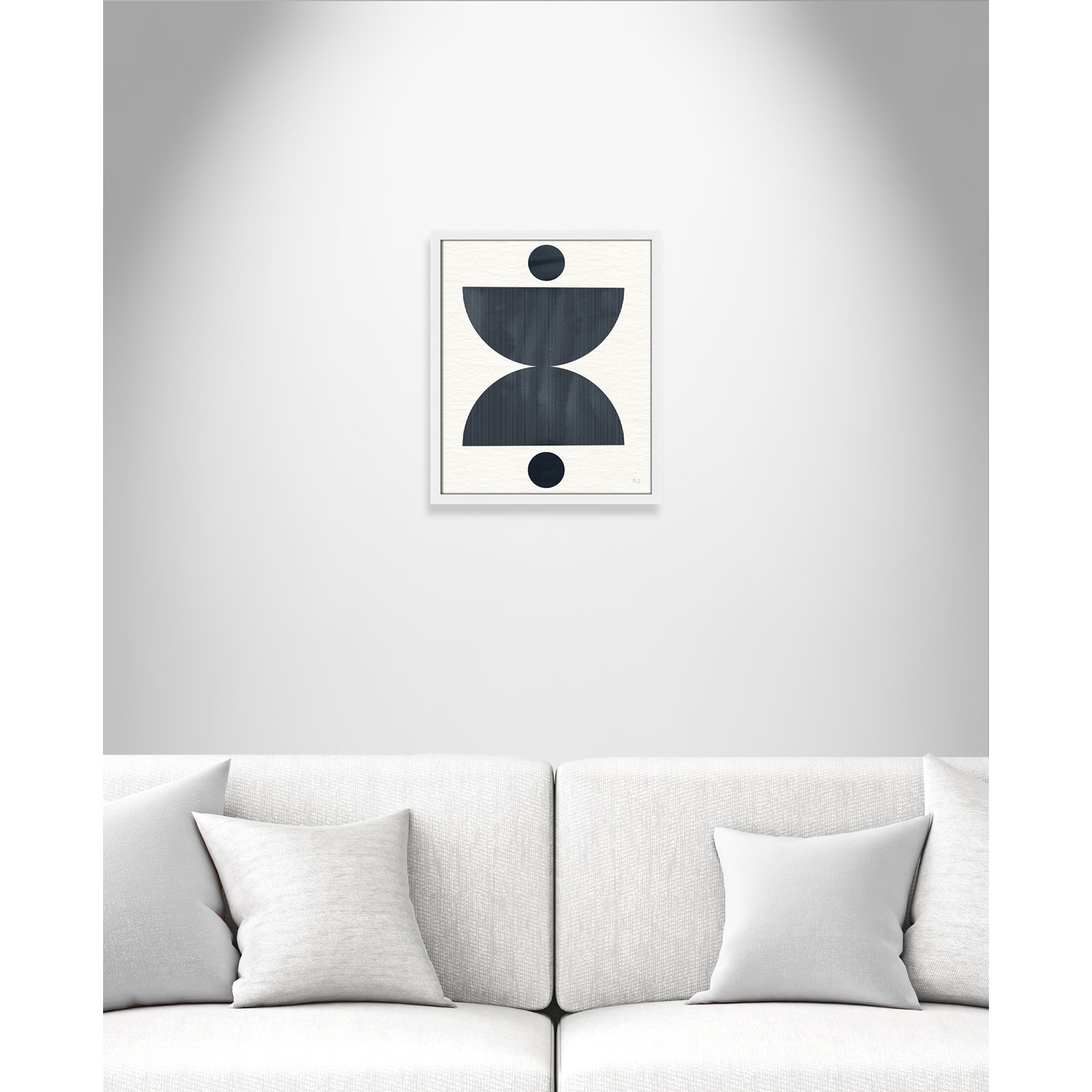 Eclipse II Print by Susan Jill, 19" H x 16" W x 0.75" D, Satin White Framed