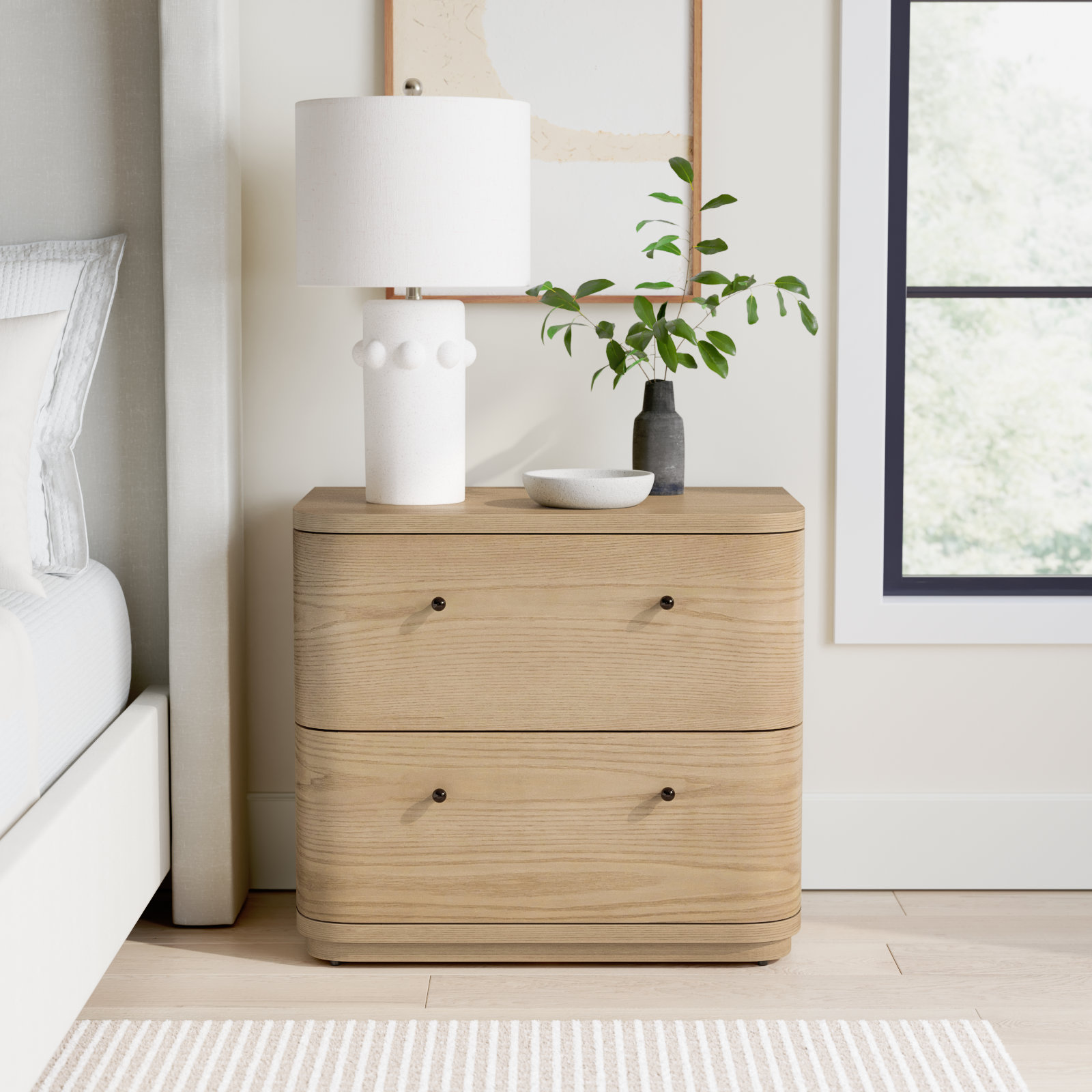 Lucie 2-Drawer Nightstand