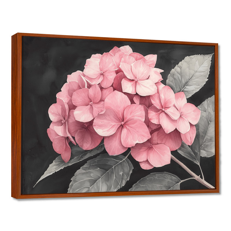Kaminsky - Floral Wall Art, Impression sur cadre flottant, Brun, H 12 po x l 20 po