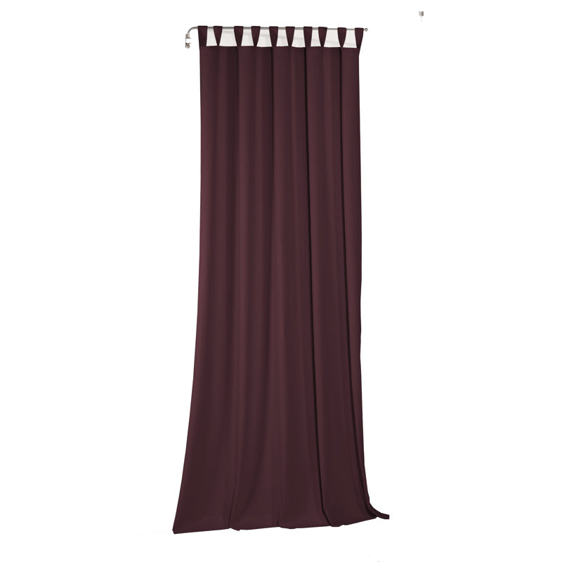 Newbury 67% Polyester And 33% Cotton Room Darkening Single Curtain Panel, 130cm wide x 305cm high, Aubergine