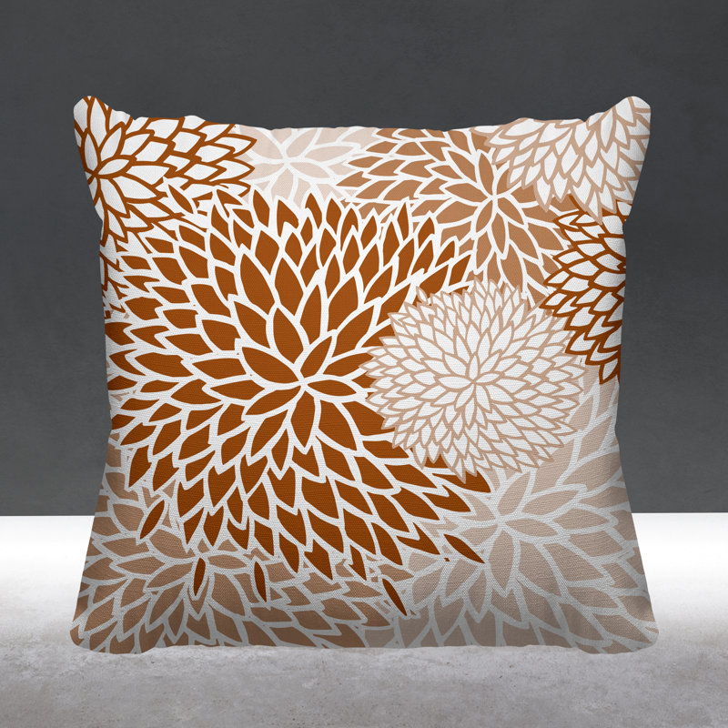 Arlo Outdoor Reversible Throw Pillow, Burnt Orange, 19W" x 19H"