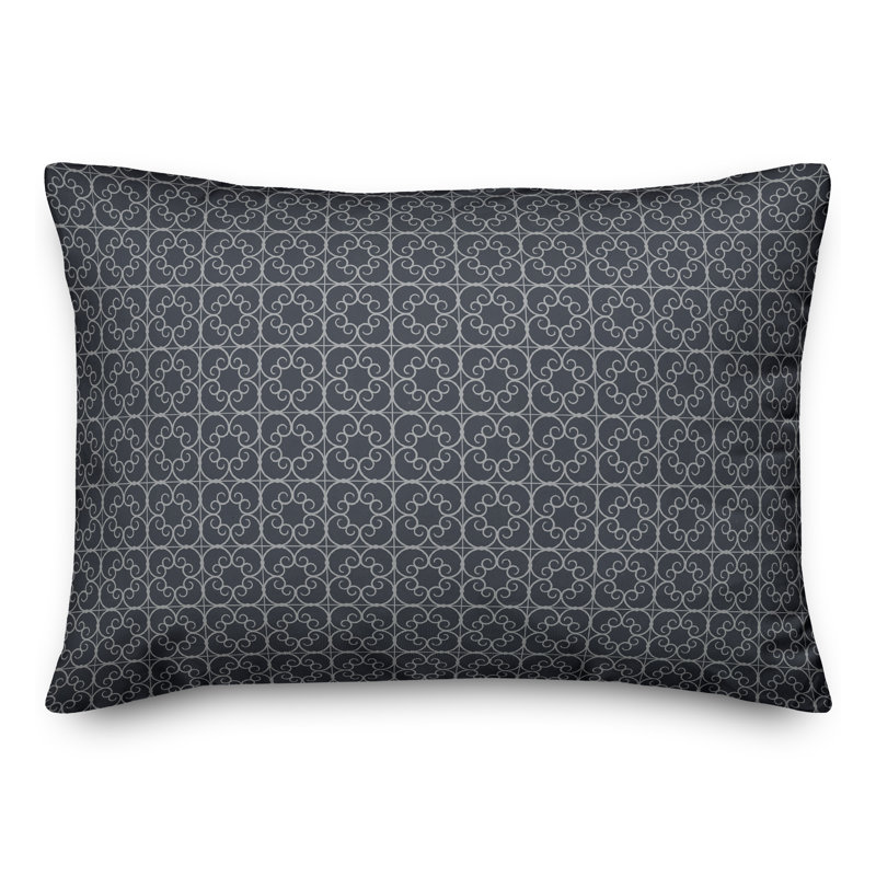 Housse et insert de coussin rectangulaire délicat Slate