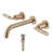 3 Hole Wall-Mounted Bathroom Sink Faucet with Lever Handles-96025421-133650936