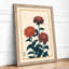 Burgundy Dahlias Botanical - Framed Print-599317868-599317869
