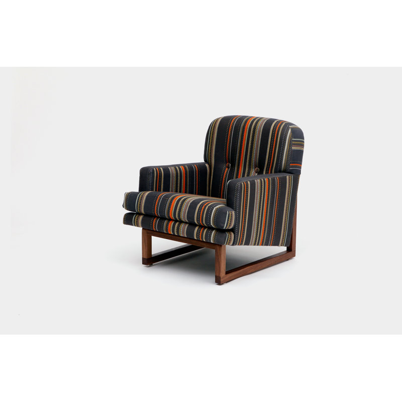Melinda Tufted Armchair, Yellow/Blue/Red
