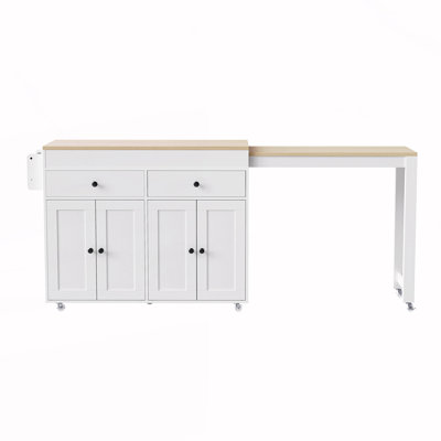 Kitchen Island with Extendable Dining Table