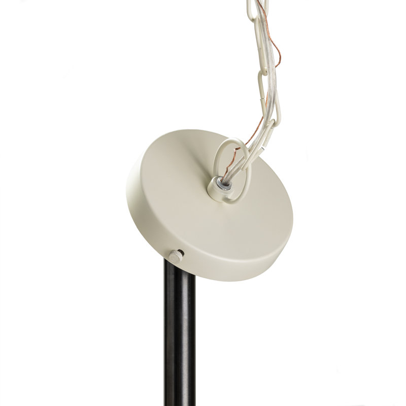Luminaire tambour suspendu unique à 1 lumière avec des accents perlés