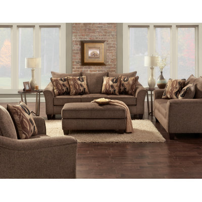 Camero Fabric 4-Piece Living Room Sofa Set