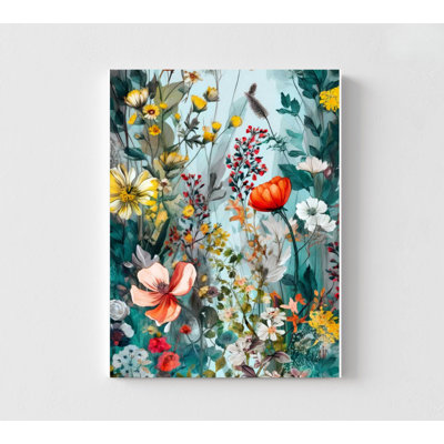 Garden Blooms Wall Art: Vibrant Floral Print - encadré ou non