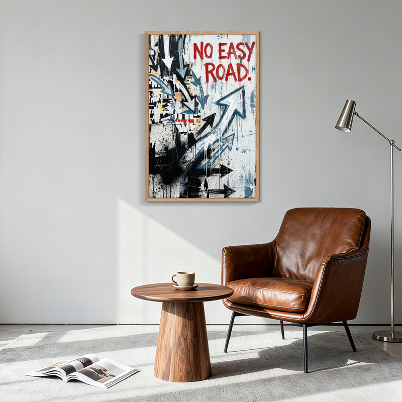 Ensemble d'une toile murale abstraite de style graffiti, 48"H x 32"W, Natural