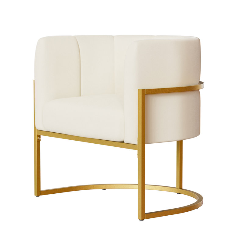Fauteuil de coiffeuse Accent Chair, Coton beige