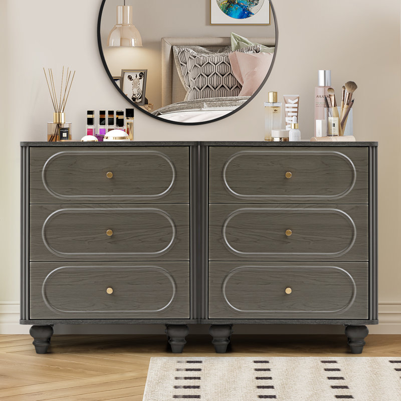 Commode 3 tiroirs, Gris