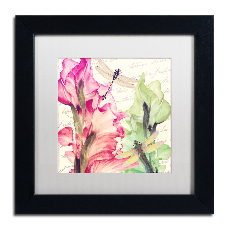 Jadaya «Dragonfly Morning II», impression encadrée, H 11 po x l 14 po x P 0,5 po, Blanc