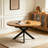 43"-59" Extendable Round Dining Table For 4-6, Mid Century Modern Wooden Round Table With Removable Leaves Space Saving Walnut
