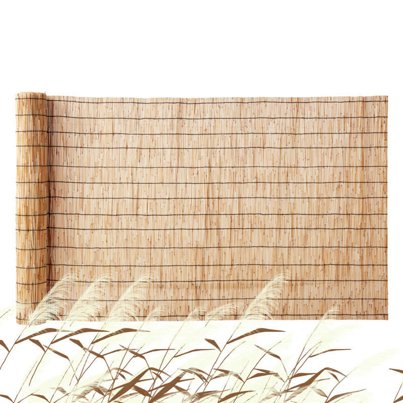 Pare-étincelles pour clôture intime VEVOR Reed, 13,3 pi x 3,3 pi, Brun orangé
