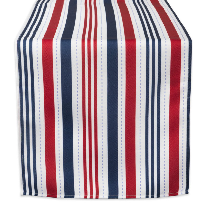 Risa Stripe Outdoor Table Runner, 108" L x 14" D